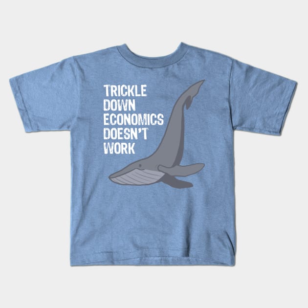 Liberal Whale Kids T-Shirt by theunderfold